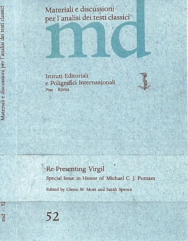 Spence's book, Materiali e discussioni per l'analisi dei testi classici