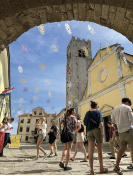 Students visiting Pag Island