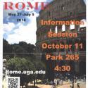 Poster for Study Abroad in Rome Information Session